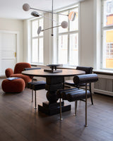101 Copenhagen Artist Dining Table, Ø120, H35mm / Coffee Black Oak (view 2)