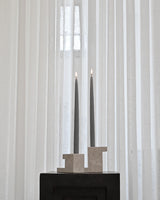 101 Copenhagen Brick Candle Holder, Tall, Limestone (view 3)