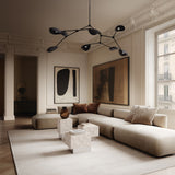 101 Copenhagen Temple Coffee Table, Low, Chrome / Limestone (view 2)