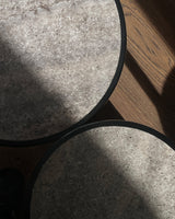 101 Copenhagen Trumpet Table, Tall, Silver Travertine (view 4)