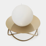 Castro Lighting Galilei Candle Plate in polished brass, available from Touched Interiors UK