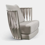 Intreccio Ribbon Back Luxury Outdoor Armchair