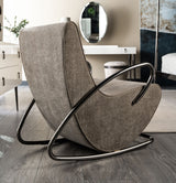 Culla Curved Metal Luxury Rocking Armchair, view 2