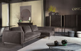 Martello Hammered Iron Luxury Corner Sofa, view 3