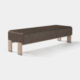 Coleccion Alexandra Jude Bench in Helsinki 01 fabric on a sand ash frame