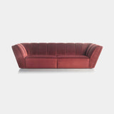Coleccion Alexandra Bowie Striped Sofa in Lisboa Oliva fabric