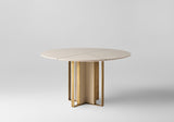 Coleccion Alexandra Tempo Leather Round Dining Table, second view