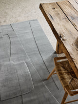 Serge Lesage Bref Bluish Grey Rug in bluish grey, room view