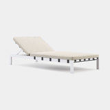 Domkapa Bondi Outdoor Sunbed, light outdoor fabric with a White Texturized frame