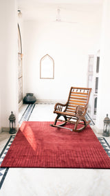 Serge Lesage Chuva Carmine Rug in carmine, room view