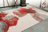 Serge Lesage Coleen Peony Red Rug in peony red, room view