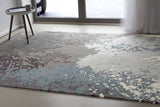 Serge Lesage Crazed Blue-Toned Wave Rug in blue-toned wave, room view