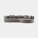 Domkapa Chloe Chaise Sofa, columbia Taupe fabric with a Stone Ash base