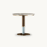 Mezzo Collection Craig Coffee Table, matte walnut and glossy lacquer with a Carrara marble top, available from Touched Interiors UK