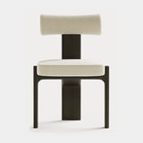 Dolmen Cyrus Dining Chair in Nobilis Timeo 10876-03 fabric, black oak frame, second view