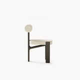 Dolmen Cyrus Dining Chair in Nobilis Timeo 10876-03 fabric, black oak frame, third view