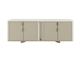 Marfim Luxurious Natural Stone & Antique Brass Sideboard - Touched Interiors