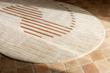 Serge Lesage Gozo Chestnut Rug in chestnut on ivory, room view