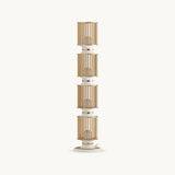 Mezzo Collection Grant Floor Lamp, white painted metal and gold plated brass, available from Touched Interiors UK