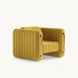 Mezzo Collection Jim Armchair, Alhambra Jimena 15 fabric, polished brass, available from Touched Interiors UK