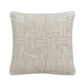 Lexington Ivory Geometric Velvet Cushion
