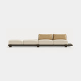 Dolmen Lynn Sofa in Nobilis Gary Beige Vapeur 10656-06 fabric, black oak base, second view