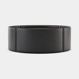 Domkapa Mano Coffee Table, black leather with a Fumé Oak top