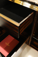 Mireo Luxury Polished Brass & Marble Top Sibeboard