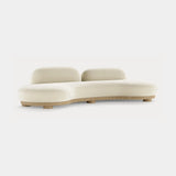Dolmen Opal Sofa in Nobilis Massimo No. 2 10875-03 fabric, natural oak base