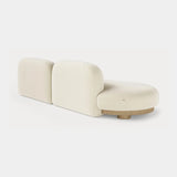 Dolmen Opal Sofa in Nobilis Massimo No. 2 10875-03 fabric, natural oak base, third view