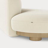 Dolmen Opal Sofa in Nobilis Massimo No. 2 10875-03 fabric, natural oak base, fourth view