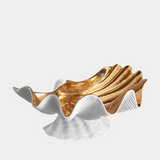 Neptune Bowl X-Large by L'Objet Atelier. Handcrafted luxury porcelain seashell bowl. A captivating centerpiece for coastal-inspired home decor.