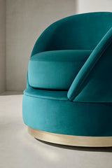 Coleccion Alexandra Blooms Swivel Armchair, sixth view