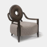 Coleccion Alexandra Eclipse Armchair in ebony with Versalles Piedra fabric