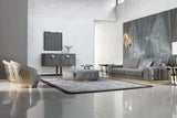 Giorgio Collection Charisma Swivel Armchair in grey velvet with a light gold chrome back, room setting 3