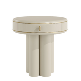 Casa Magna Ethereal Bedside Table: Sophisticated & Graceful Design