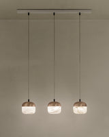 United Alabaster Copper Cluster Pendant Light, view 3