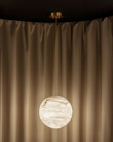 United Alabaster Moon Pendant Light, view 3