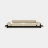 Dolmen Wade Sofa in Designers Guild Kinmel Chalk FDG3006/10 fabric, black oak base, second view