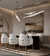 Caffe Latte Affogato Oval Dining Table in a room setting