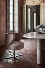 Aperitivo Swivel Luxury Dining Chair in a room setting