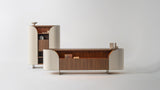 Arden Fluted Front Luxury Cabinet styled in a luxury interior