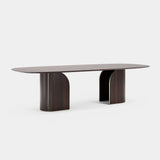 Arden Metal Profile Luxury Dining Table, alternative angle