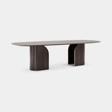 Arden Metal Profile Luxury Dining Table, alternative angle