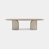 Arden Metal Profile Luxury Dining Table, alternative angle