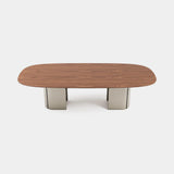 Arden Metal Profile Luxury Dining Table, alternative angle