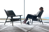 Giorgio Collection Mirage Lounge Armchair in black leather, room view