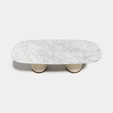 Ashford Oval Leather Base Luxury Dining Table, alternative angle