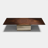 Ashford Rectangular Leather Base Luxury Dining Table, alternative angle