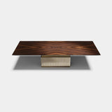 Ashford Rectangular Leather Base Luxury Dining Table, alternative angle